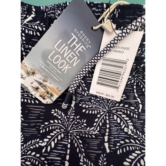 Montauk Linen Essex Crossing Gray Drawstring Shorts Washable Linen Mens - Picture 3 of 3